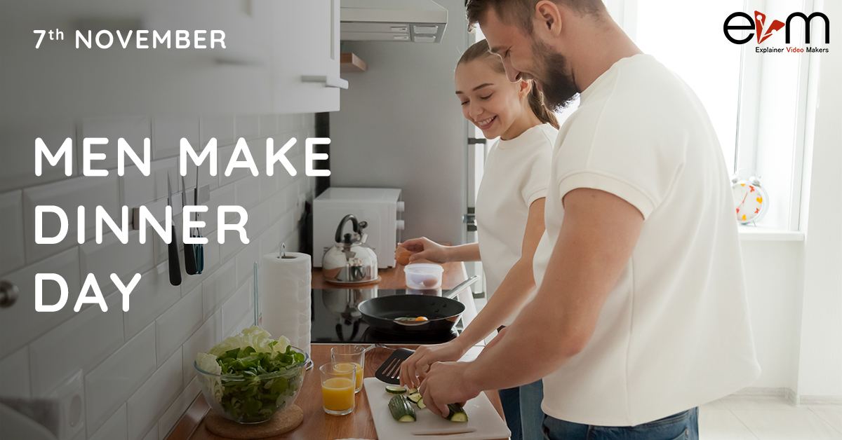 Men Make Dinner Day explainer video makers