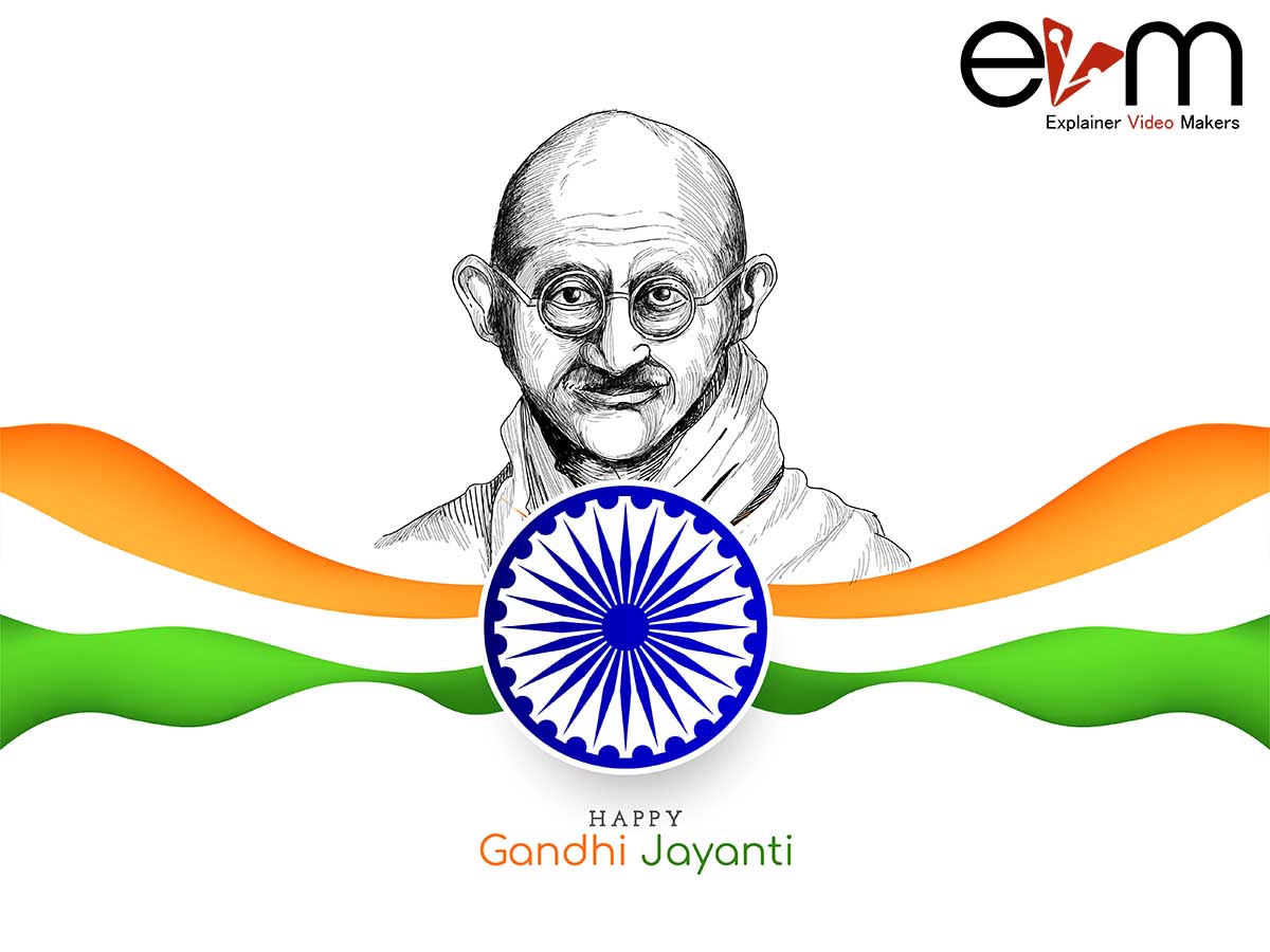 Happy Gandhi Jayanti explainer video makers